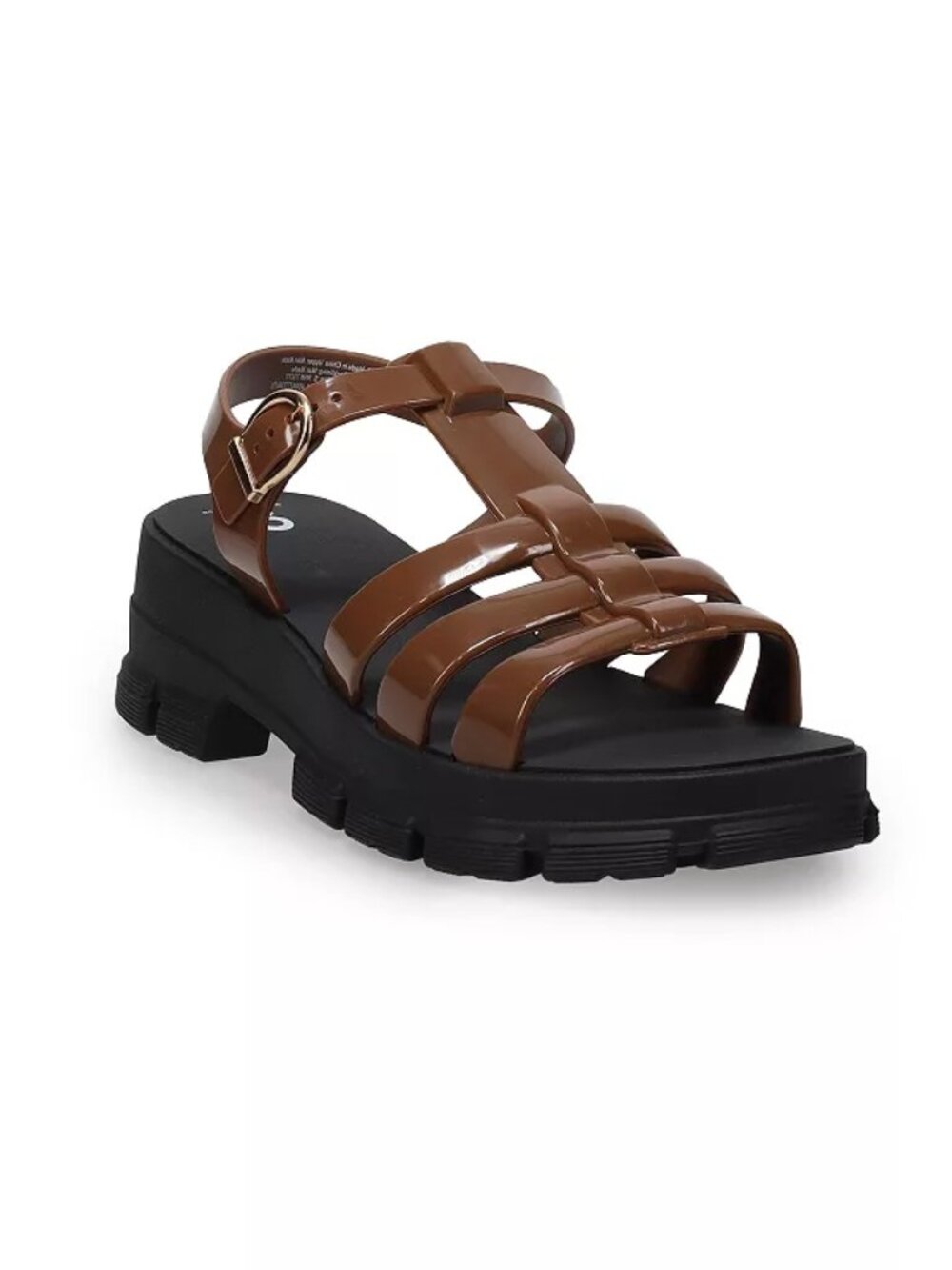 SO Gillis Jelly Fisherman Sandals, Color: Brown , Size: 11